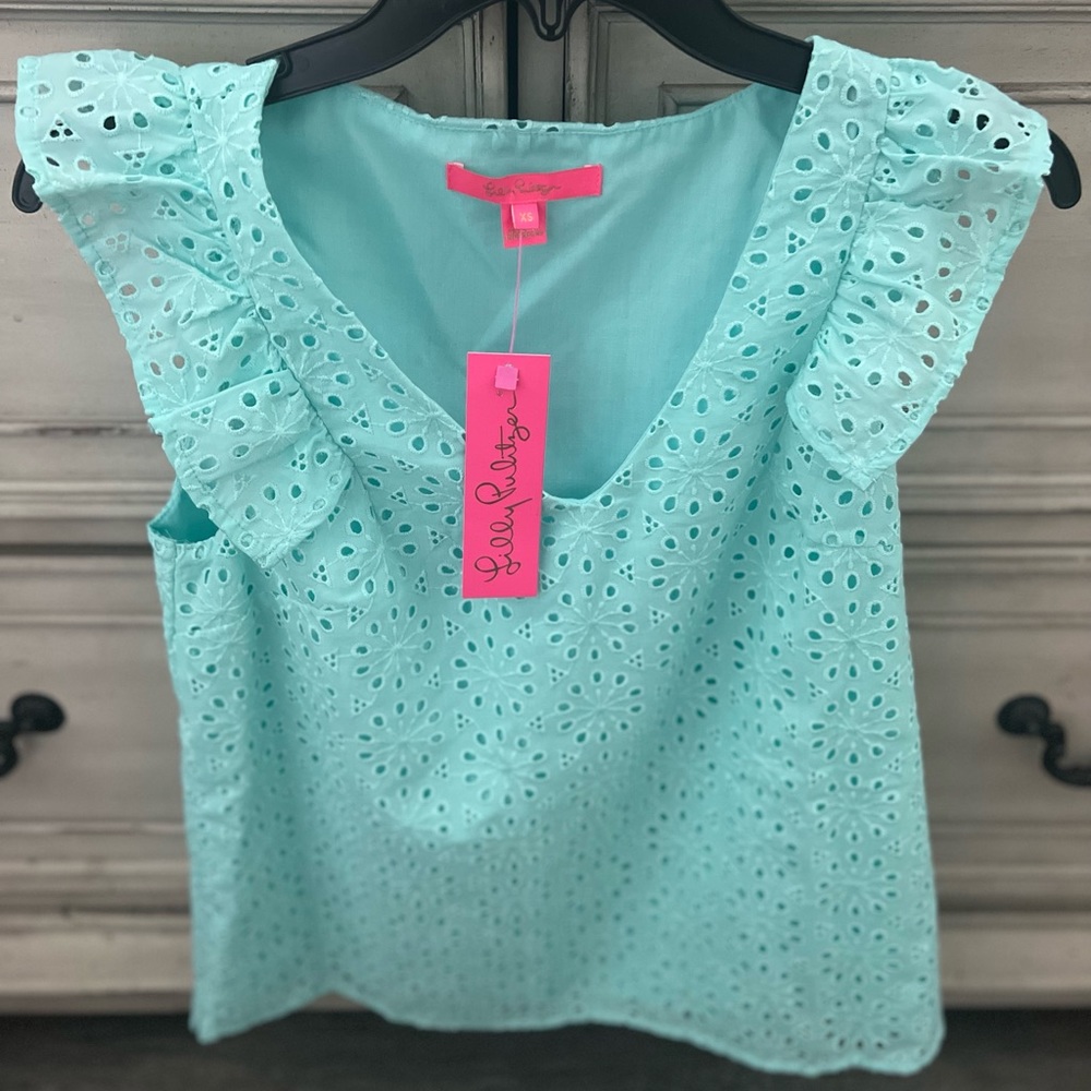 Lilly Pulitzer Lina Eyelet Top